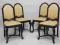 Komplet czterech krzeseł 20-lecie nr kat. 2428 Komplet czterech krzeseł 20-lecie nr kat. 2428