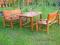 Komplet mebli ogrodowych stół+2 ławki