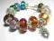 Elegancka tęczowa bransoletka modułowa charms HIT!