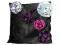 **POSZEWKA na PODUSZKĘ trend SATYNOWA KWIATY 40x40