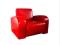 FOTEL SKÓRZANY SKÓRA NATURALNA KOLOR CZERWONY