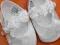 Piękne buciki Chrzest 3-6m 10cm j.NOWE