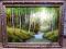 BRZOZY  -OLEJ- PŁÓTNO -RAMA  80 X60 CM