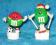 M&M's figurka figurki zielony czerwony 8 cm