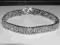 BRANSOLETKA SREBRNA Z DIAMENTAMI-1 KARAT