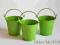 *dekomotyw* Doniczka wiaderko osłonka mini zielona
