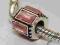 Metalowy koralik MODULOWY PINK CYRKONIE  M80