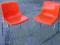 DESIGNERSKIE KRZESŁA ORANGE + CHROM SYGNOWANE
