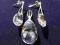 Komplet SWAROVSKI migdał * CRYSTAL * 2x16mm + 22mm