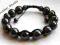 Bransoletka pleciona SHAMBALLA męska CZARNY hemtyt