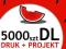 ULOTKI DL 5000 szt  2-STRONNA + PROJEKT GRATIS