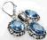 Komplet - kolczyki  wisiorek akwamaryn
