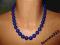KAMIENIE LAPIS LAZULI naszyjnik kule 12 mm. srebro