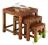 Komplet 3 Drewnianych Stolików Sheesham Jaipur