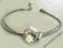 Bransoletka Swarovski srebro charms walentynki