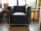 Fotel LC2 insp. proj. Le Corbusier black czarny