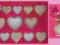 FIGURKI GIPSOWE SERCA 13 sztuk + folijki + wstążki