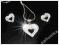 Łańcuszek,Wisiorek i Kolczyki- Serduszka Swarovski