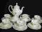 Biały Rosenthal pompadour serwis kawowy na 6 osób