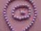 Komplet biżuterii z perełek fioletowych