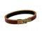 BRĄZOWA SKÓRZANA BRANSOLETKA- SUPER ZAPIĘCIE