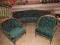 kanapa zielona 3 osobowa + 2 fotele