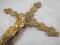 Stary Piękny Duży Mosiężny Krzyż-Krucyfiks POLECAM