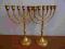 2 Stare Bardzo Ładne Menory Mosiężne