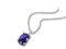!! AVON PURPLE STONE NASZYJNIK POSREBRZANY NOWY !!