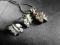 SREBRNY KOMPLET LISTEK wisiorek kolczyki łańcuszek