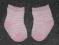 niemowlęce skarpetki różowo-białe roz 16-18