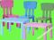 IKEA stolik + 2 krzesełka MAMMUT RÓŻNE KOLORY