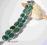 BRANSOLETKA  Srebrna - Zielony Emerald -pr.925