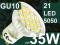 GU10 21SMD 5050 jak 63 LED MOCNA gw24M/FV DZIENNA