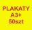PLAKATY A3+ 50 szt. full kolor WYSOKI BŁYSK plakat