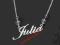 Imię na łańcuszku srebro pr.925