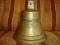 Mosiężny duży sygnowany dzwon
