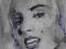 Marilyn Monroe piękna akwarela