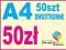 ULOTKI/ULOTKA PLAKAT A4 50 SZT DWUSTRONNA  KOLOR