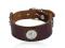 BRANSOLETKA modna BRĄZOWA SKÓRZANA Z KAPSLAMI HIT