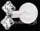Kolczyk tragus labret PIERCING kryształki s.925