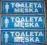 OKAZJA !!! NAKLEJKI UZYTKOWE WC TOALETA MĘSKA