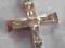Przywieszka - krzyż-   srebrny z cerkonią
