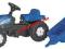 TRAKTOR ROLLY TOYS KID NEW HOLLAND + PRZYCZEPA