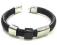 BRANSOLETA  STAL + KAUCZUK - NOWA