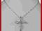 SREBRNY KRZYŻYK Z CYRKONIAMI + SREBRNY ŁAŃCUSZEK