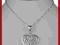 SREBRNY ŁAŃCUSZEK+ZAWIESZKA SERCE NA PREZENT!
