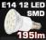 MOCNA! Żarówka E14 12 LED SMD biala ciepla 230V