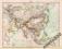 AZJA Piękna stara mapa z 1887 roku oryginał