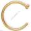 KOLCZYK DO NOSA NOSE HOOP 1/8/2mm GOLD PVD ZŁOTY